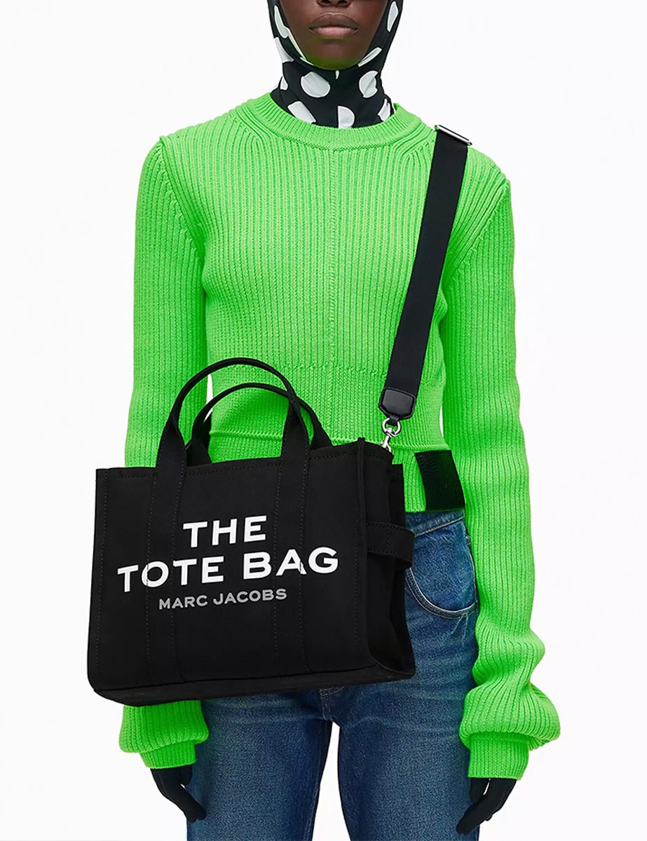 medium tote bag canvas nero - marc jacobs - shopper