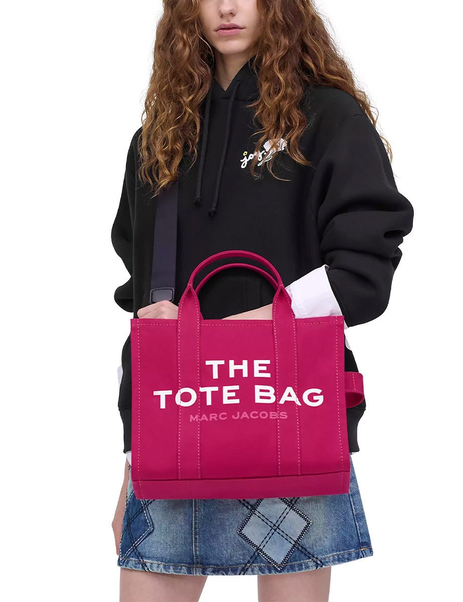 medium tote bag canvas raspberry - marc jacobs - shopper