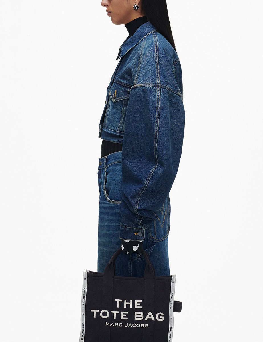 medium tote bag jacquard nero - marc jacobs - shopper