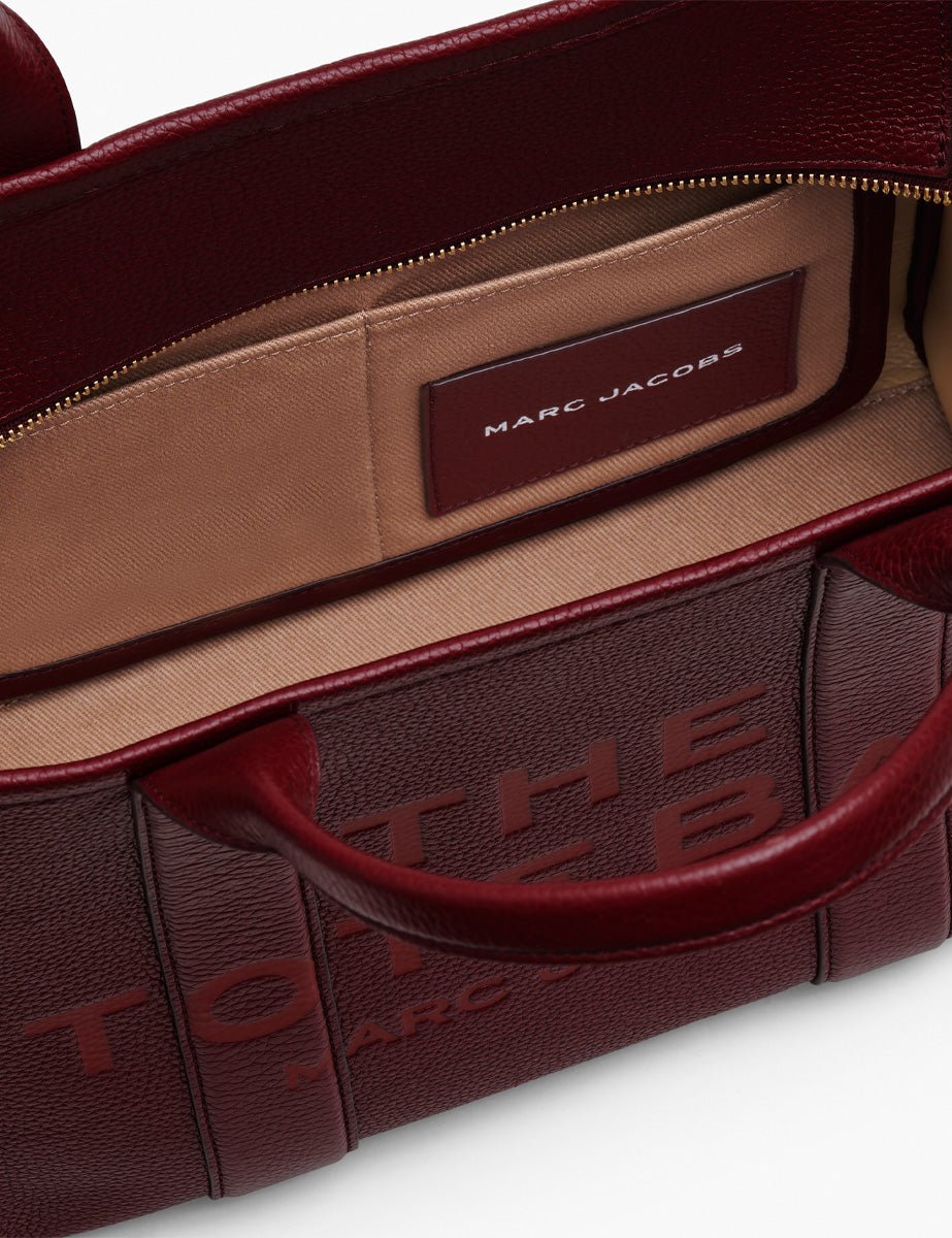 medium tote bag leather cherry - marc jacobs - shopper