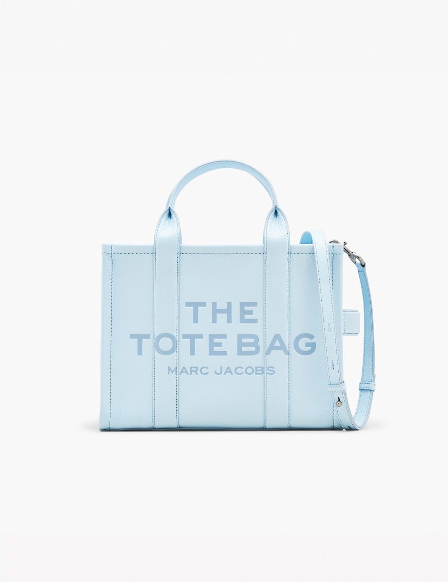 medium tote bag leather cloud blue - marc jacobs - shopper