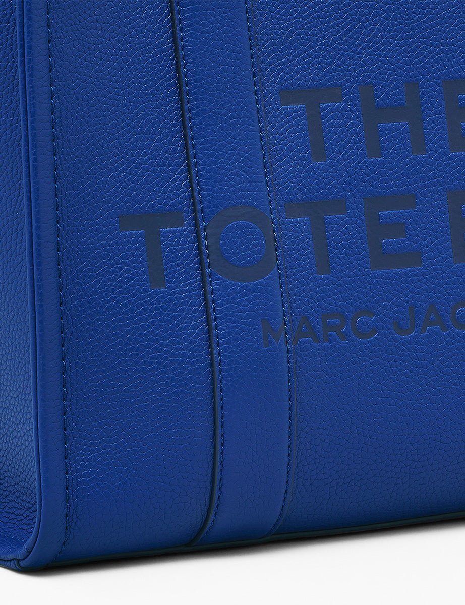 medium tote bag leather cobalt - marc jacobs - shopper