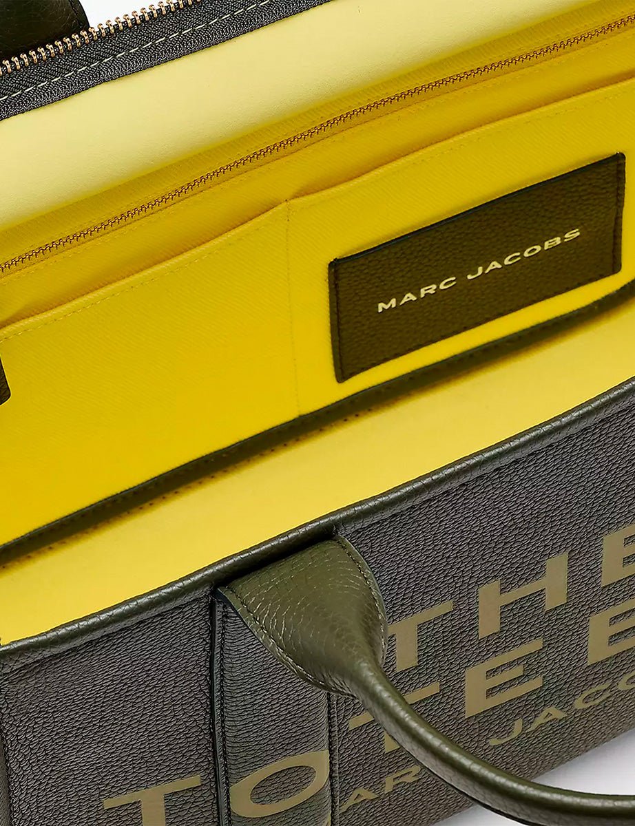 medium tote bag leather forest - marc jacobs - shopper