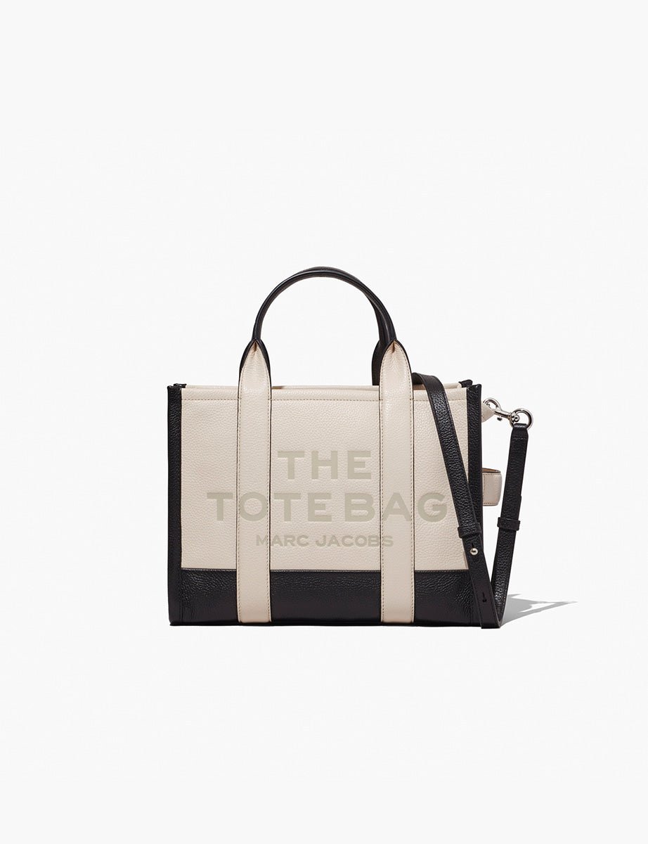 medium tote bag leather ivory multi - marc jacobs - shopper