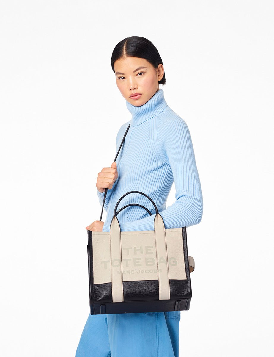 medium tote bag leather ivory multi - marc jacobs - shopper