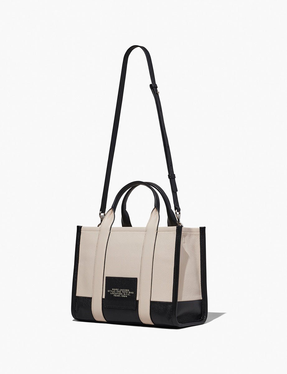 medium tote bag leather ivory multi - marc jacobs - shopper