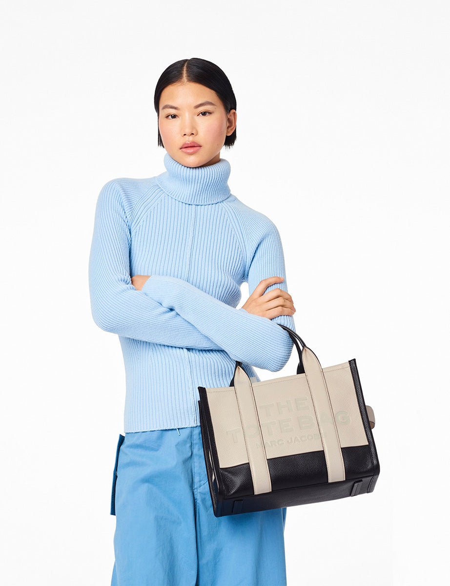 medium tote bag leather ivory multi - marc jacobs - shopper