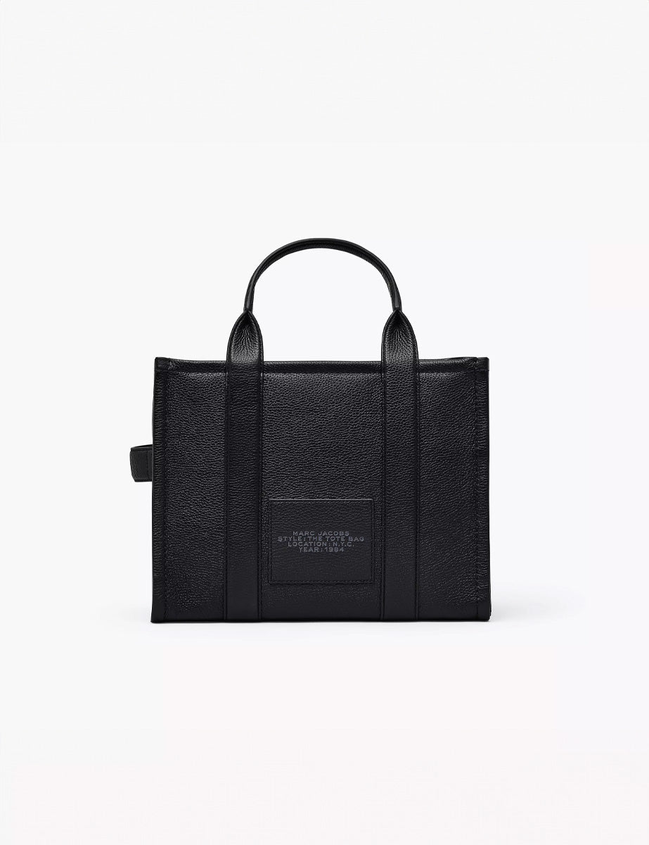 medium tote bag pelle nero - marc jacobs - shopper