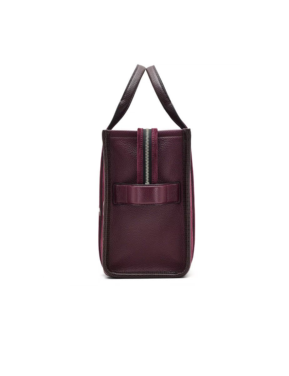 medium tote bag suede dark plum - marc jacobs - shopper