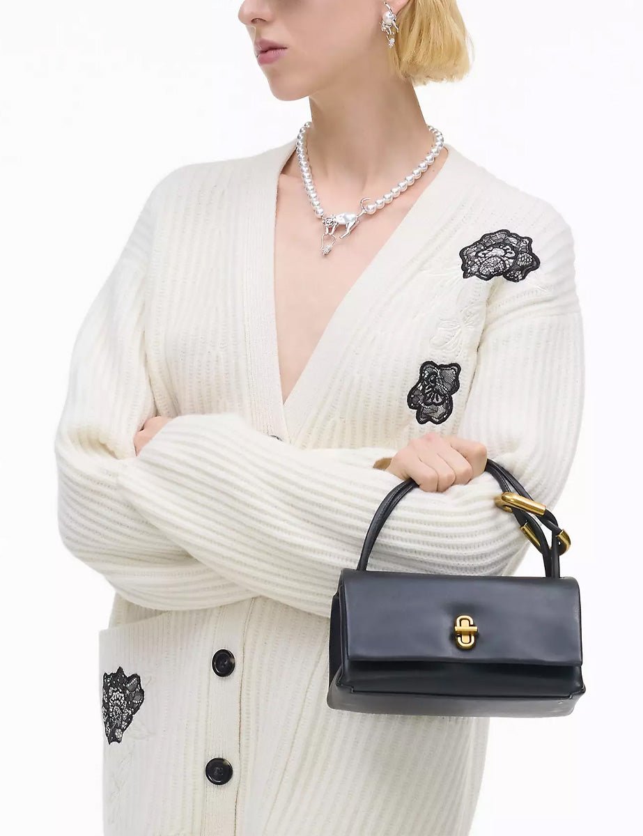 mini dual bag leather nero - marc jacobs - clutch