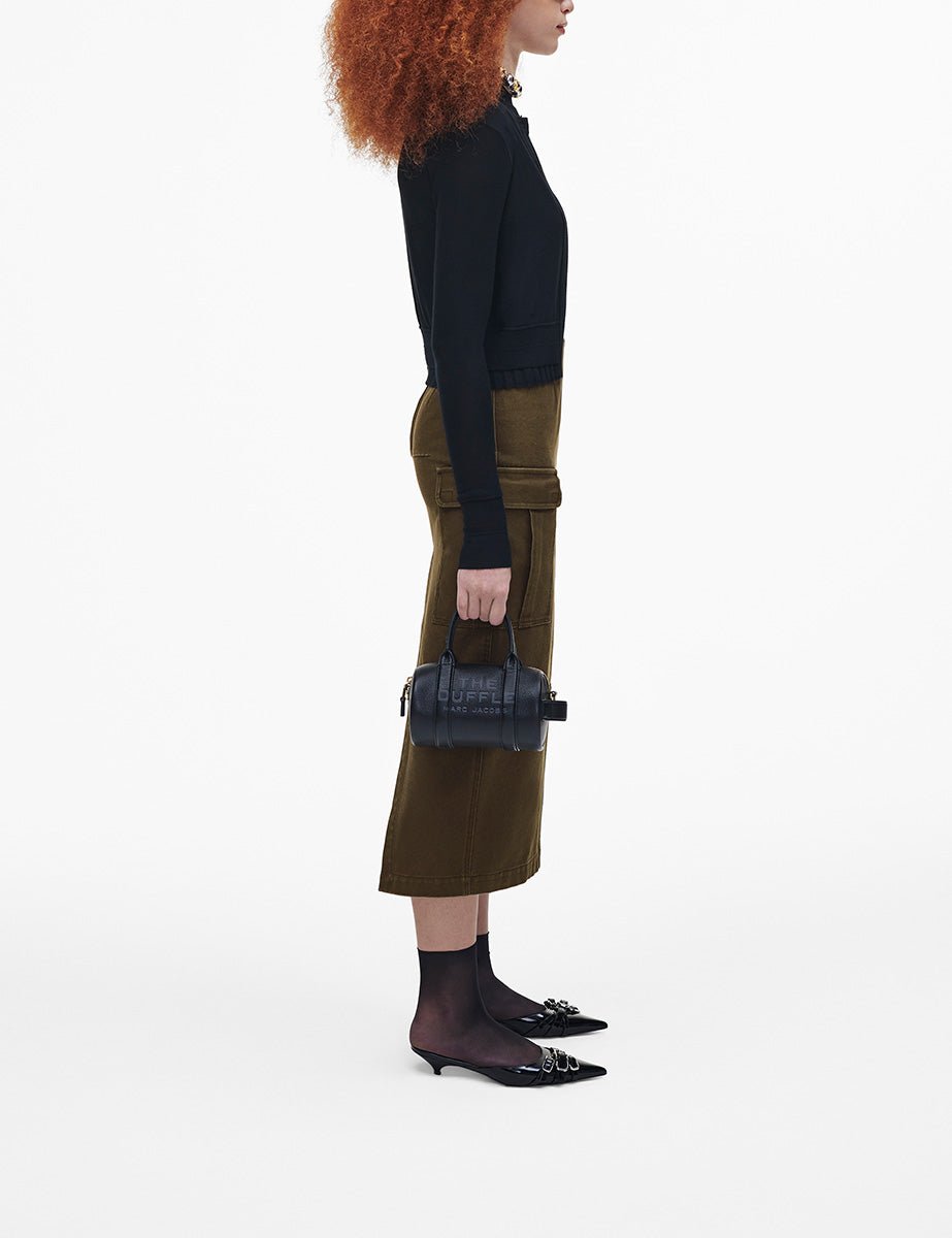 mini duffle leather nero - marc jacobs - shopper