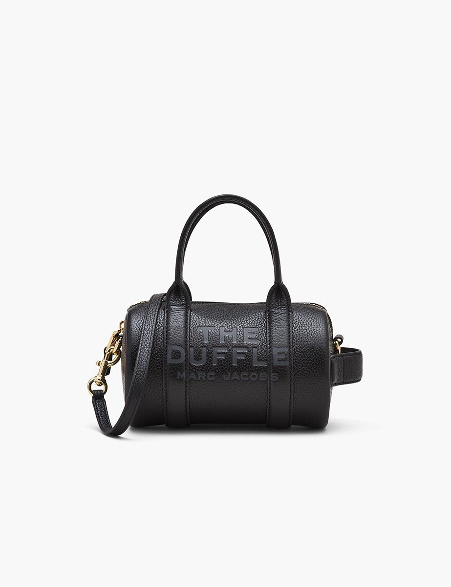 mini duffle leather nero - marc jacobs - shopper
