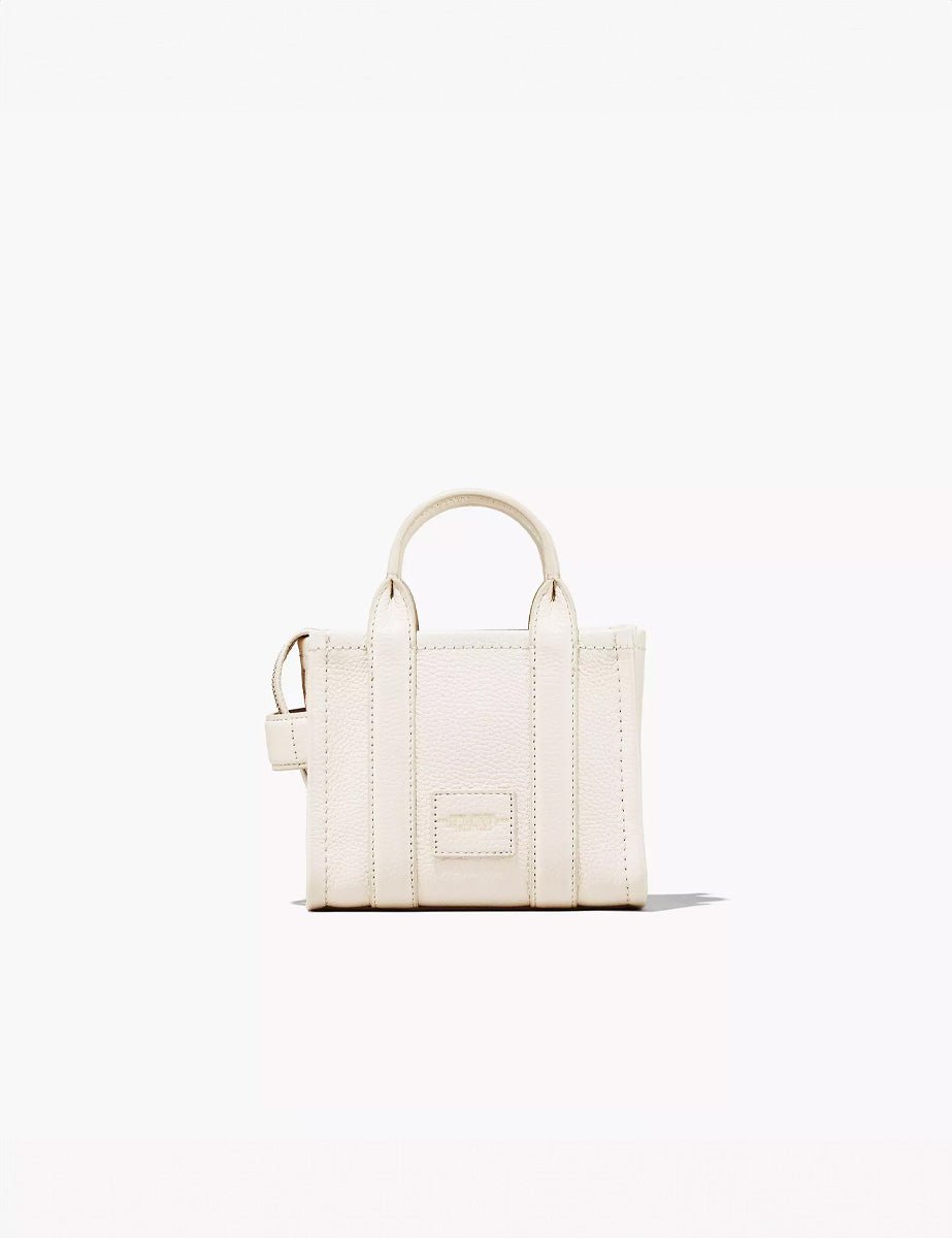 mini tote bag cotton silver - marc jacobs - shopper