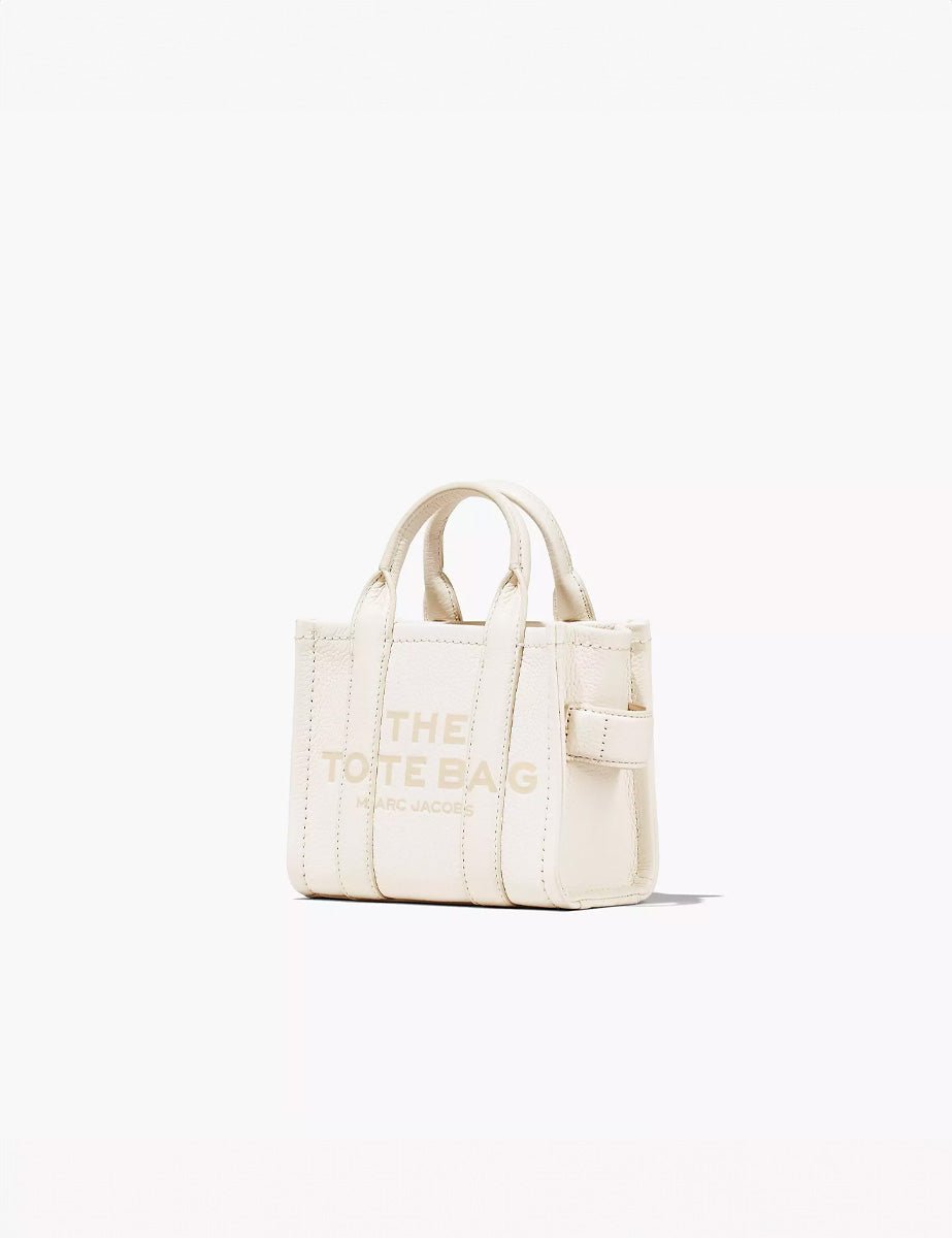 mini tote bag cotton silver - marc jacobs - shopper