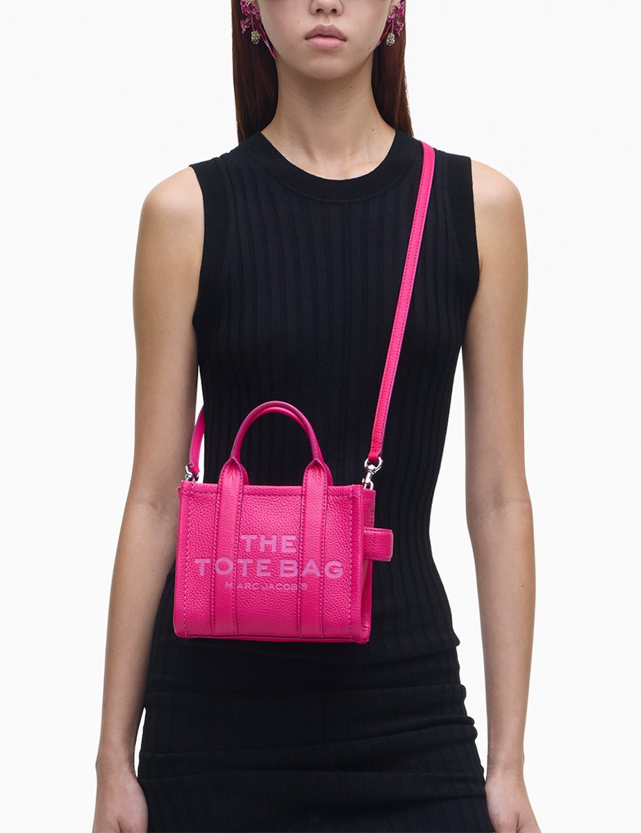 mini tote bag hot pink - marc jacobs - shopper