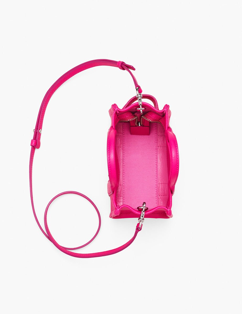 mini tote bag hot pink - marc jacobs - shopper
