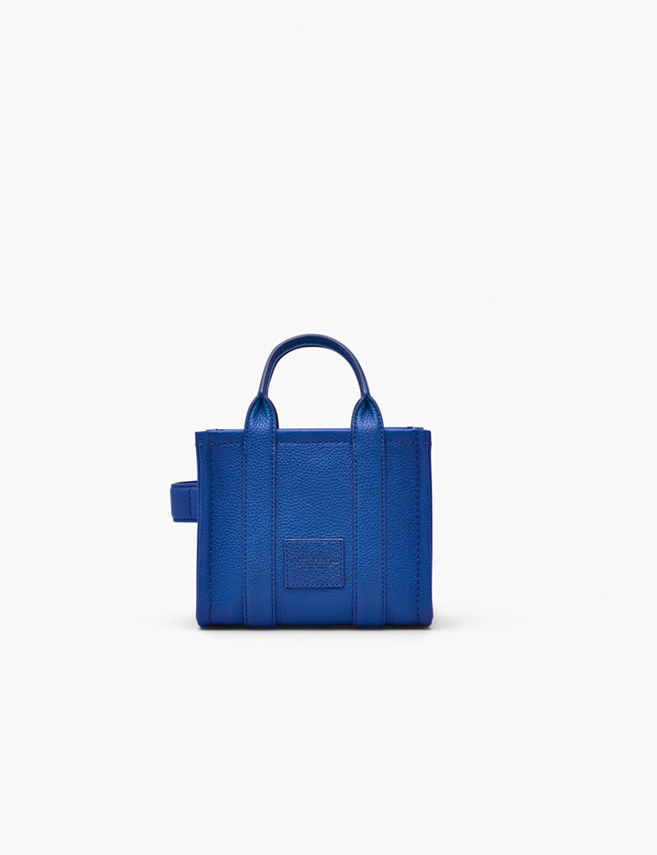 mini tote bag leather cobalt - marc jacobs - shopper
