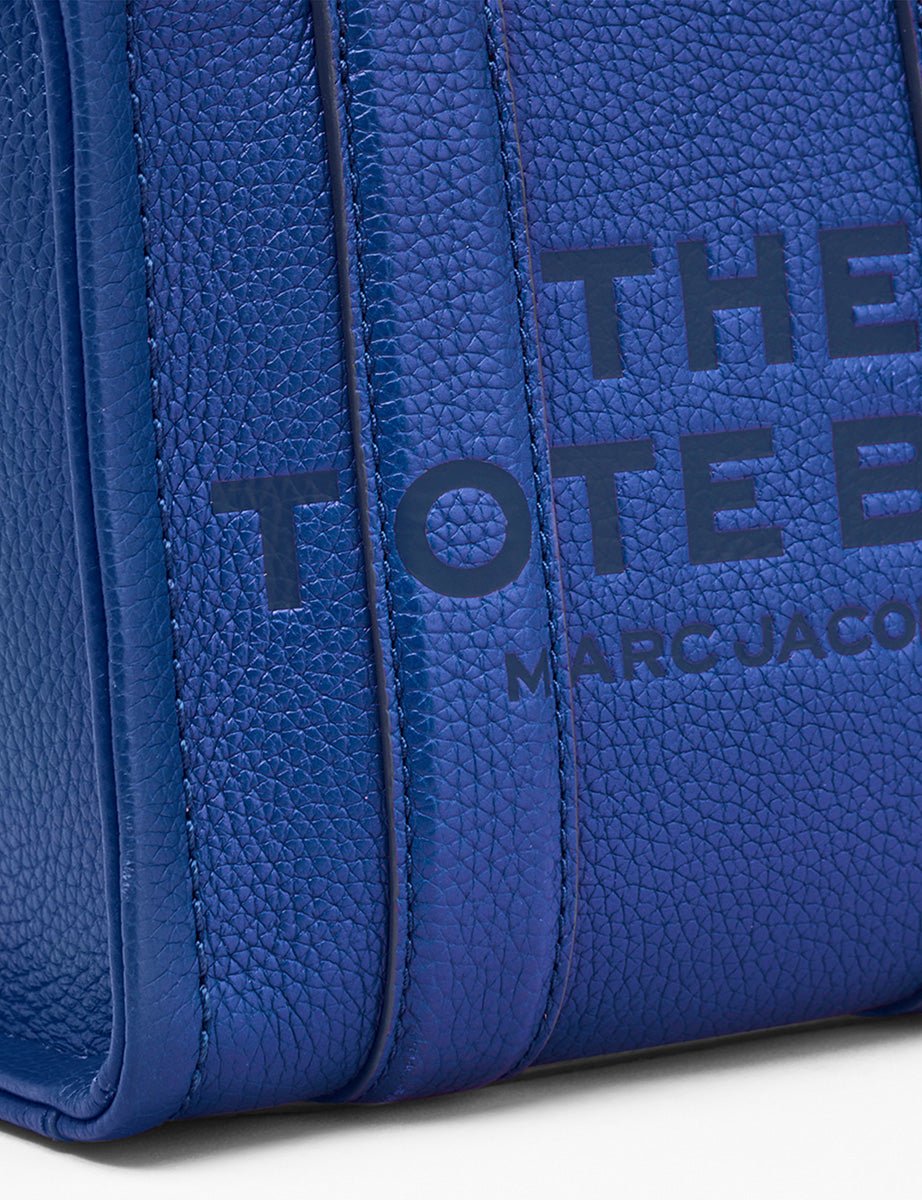 mini tote bag leather cobalt - marc jacobs - shopper