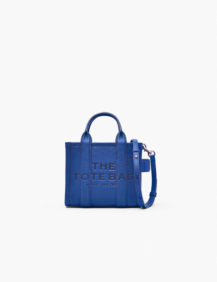 mini tote bag leather cobalt - marc jacobs - shopper
