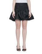 minigonna jacquard palloncino nero - rotate - minigonna