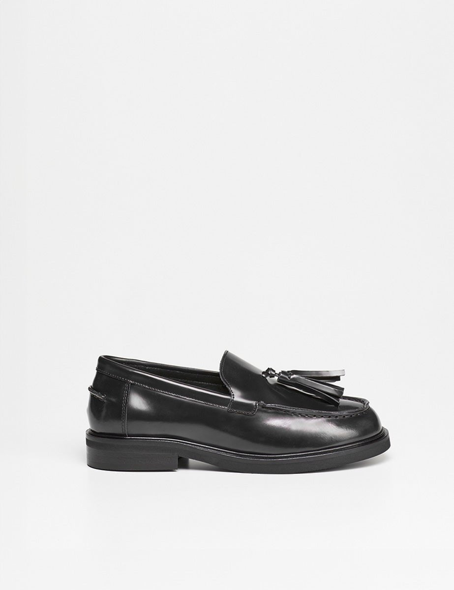 mocassino abrasivato nero - poesie veneziane - mocassino