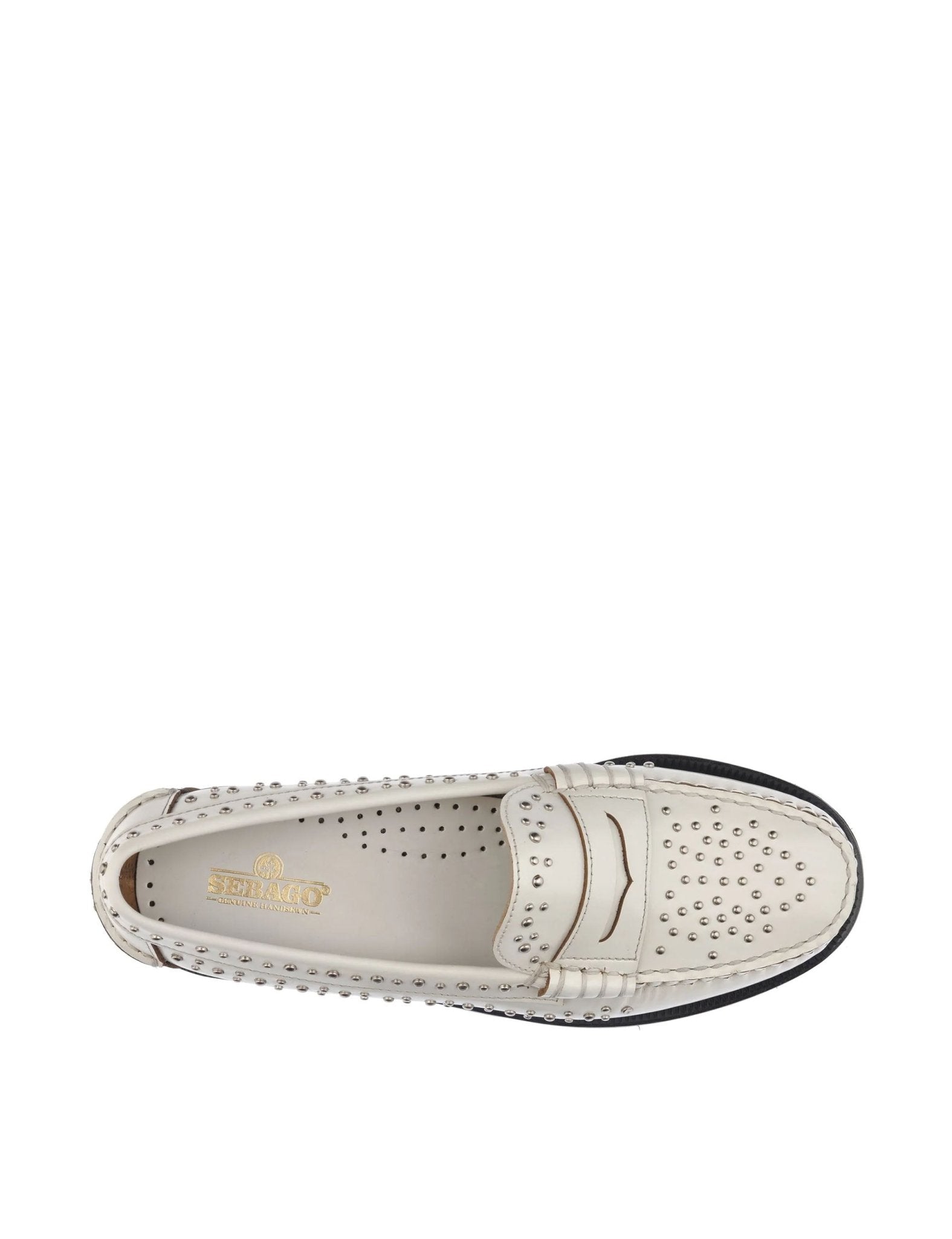 mocassino borchie bianco - sebago - mocassino