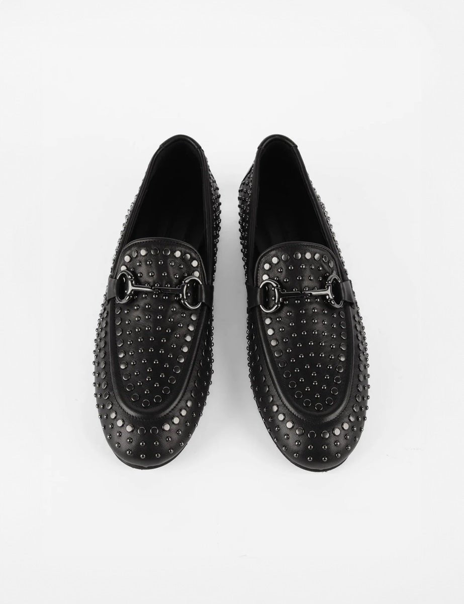 mocassino borchiette nero - poesie veneziane - mocassino