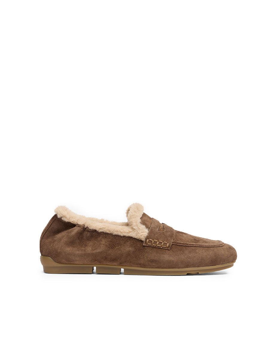 mocassino cashmere ecofur marrone - ash - mocassino