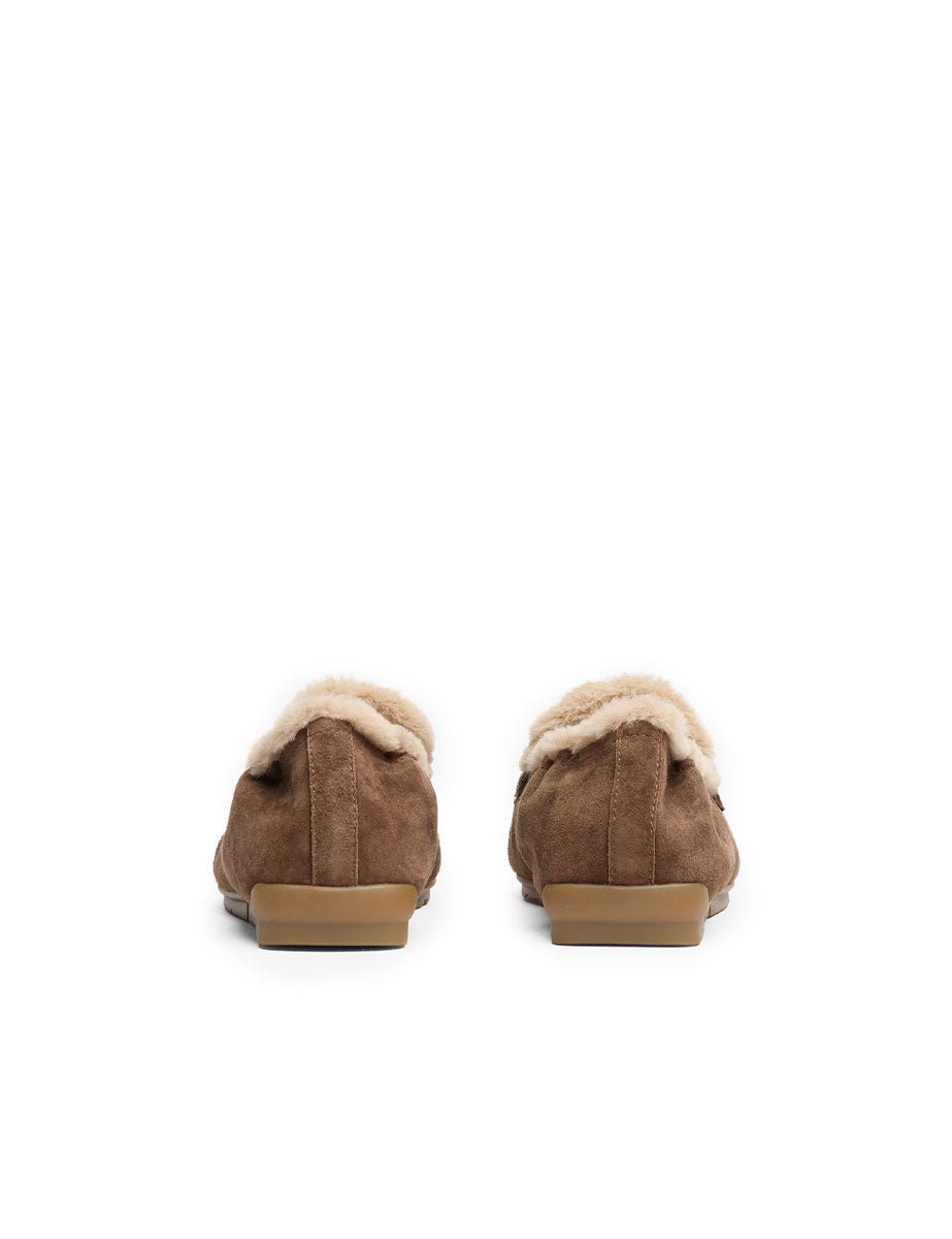 mocassino cashmere ecofur marrone - ash - mocassino