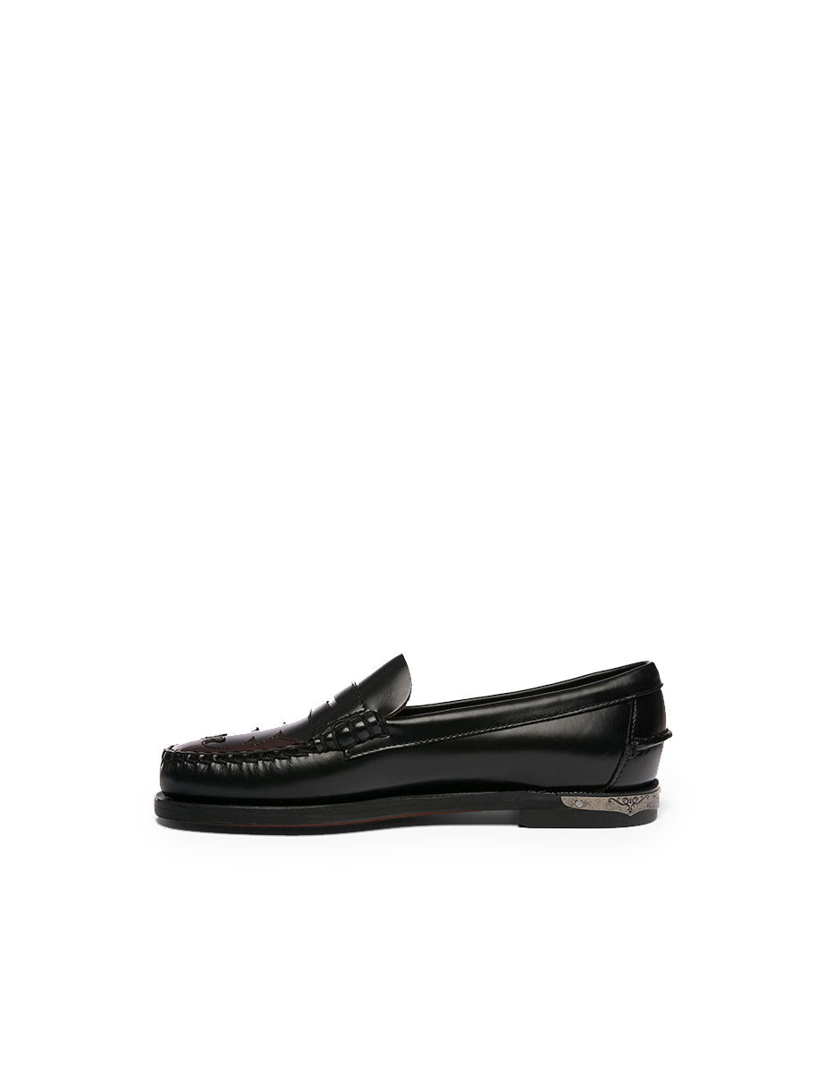 mocassino dan scarabeo nero burgundy - sebago - mocassino