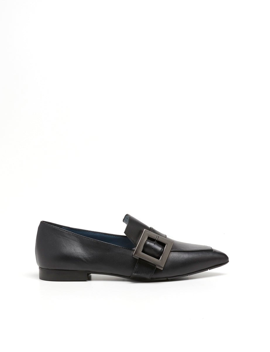 mocassino fibbia nappa nero - blufrida - mocassino