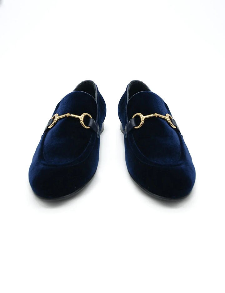 mocassino montecarlo velluto blu - poesie veneziane - mocassino