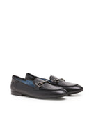 mocassino nappa morsetto nero - blufrida - mocassino