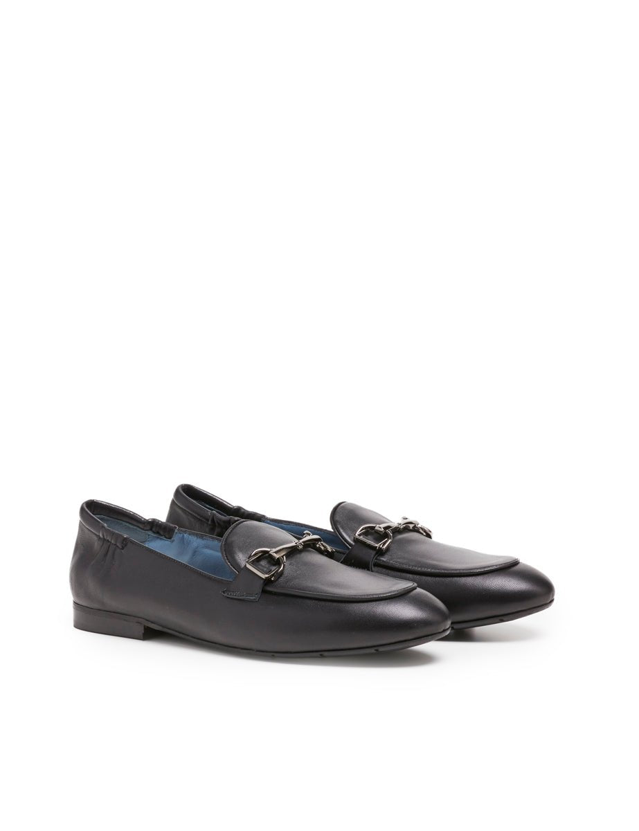mocassino nappa morsetto nero - blufrida - mocassino