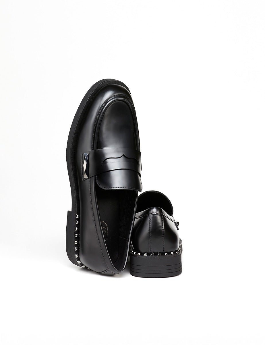 mocassino polish calf black - ash - mocassino