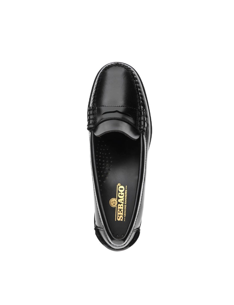 mocassino tacco egle black - sebago - decollete tacco
