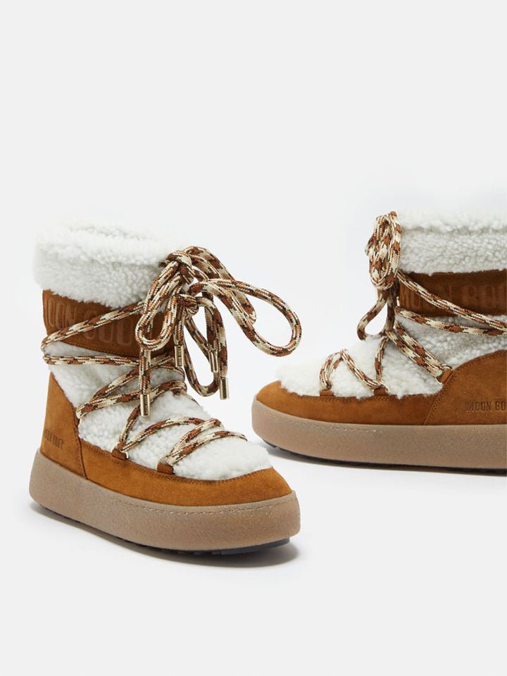 moon boot suede e pelo stringati - moon boot - doposci