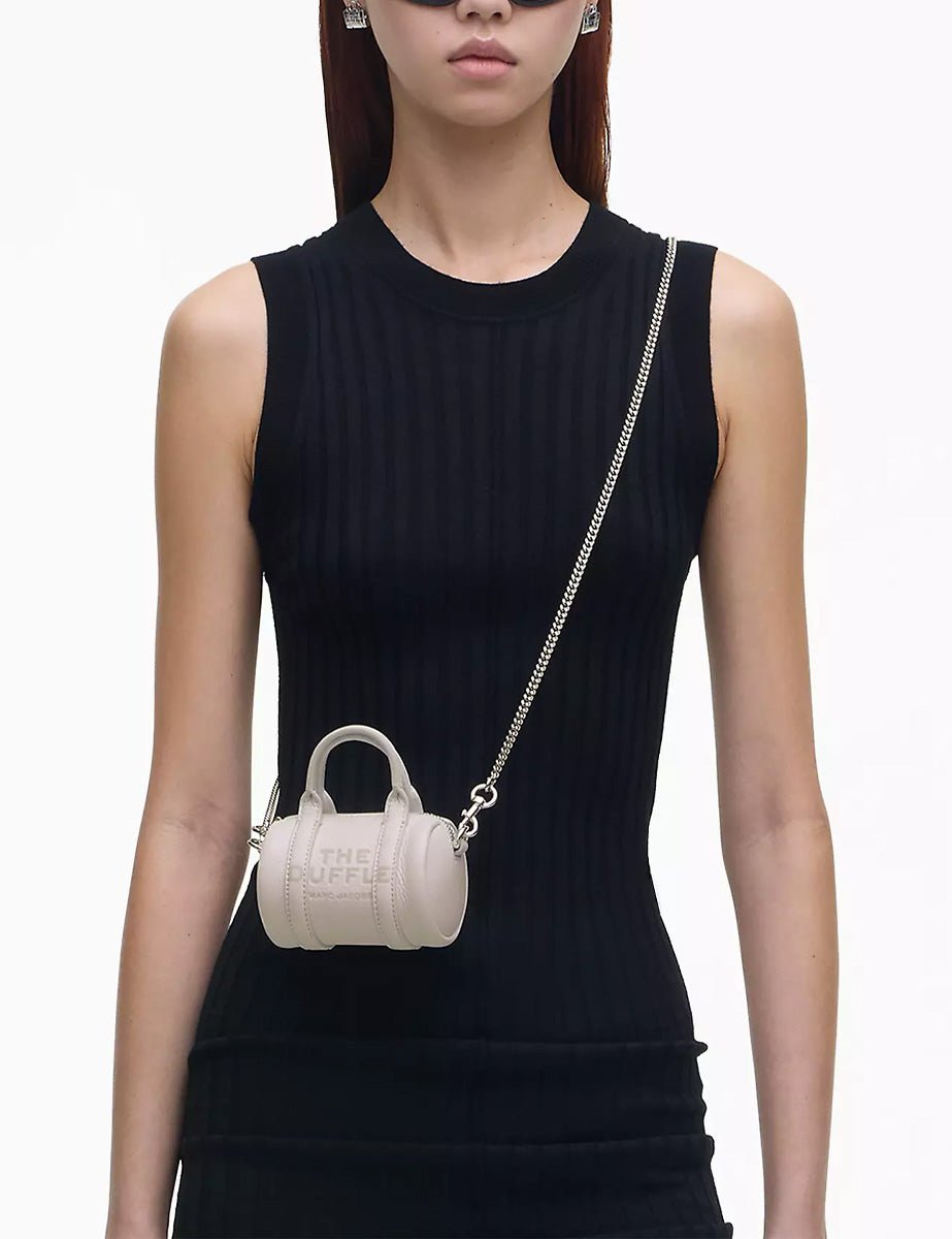 nano duffle crossbody bag cotton silver - marc jacobs - clutch