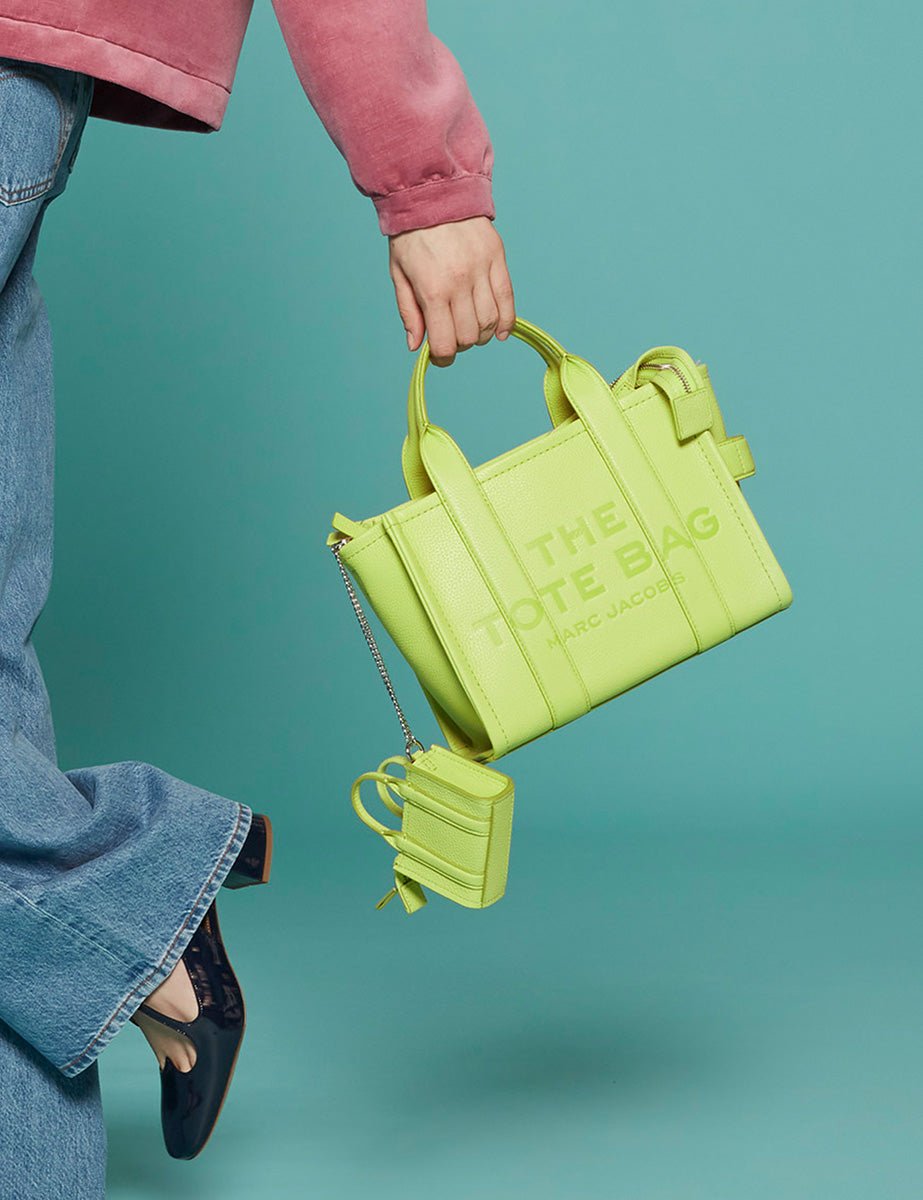 nano tote charm leather limoncello - marc jacobs - shopper