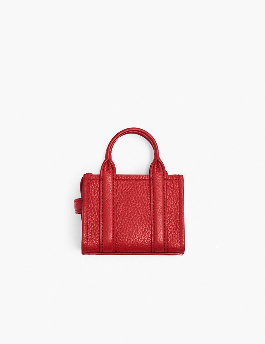 nano tote charm leather true red - marc jacobs - shopper