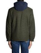 overshirt cappuccio interno nylon night green - alley docks - giacca