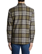 overshirt check interno trapuntato green brown - alley docks - giacca