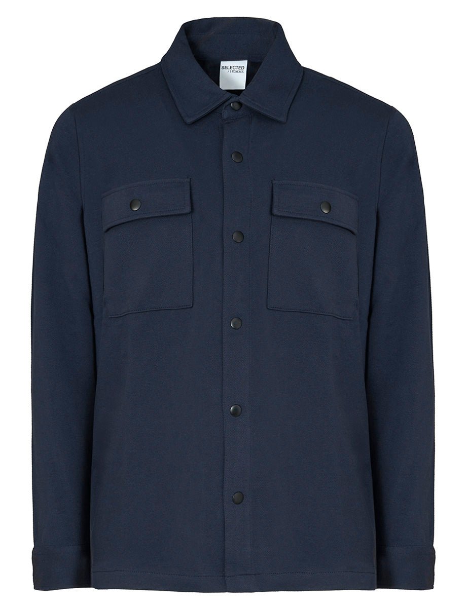 overshirt felpa jackie navy - selected - giacca