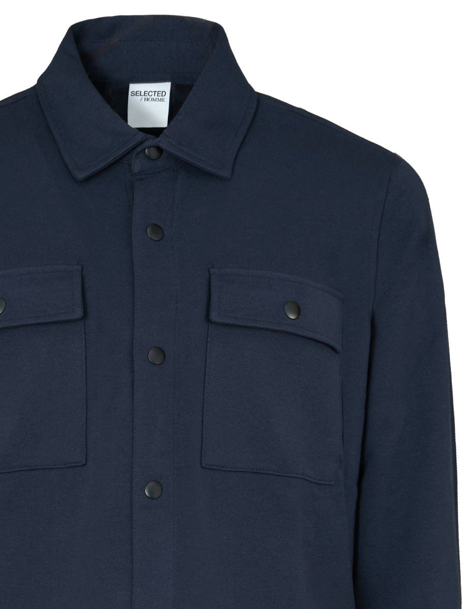 overshirt felpa jackie navy - selected - giacca