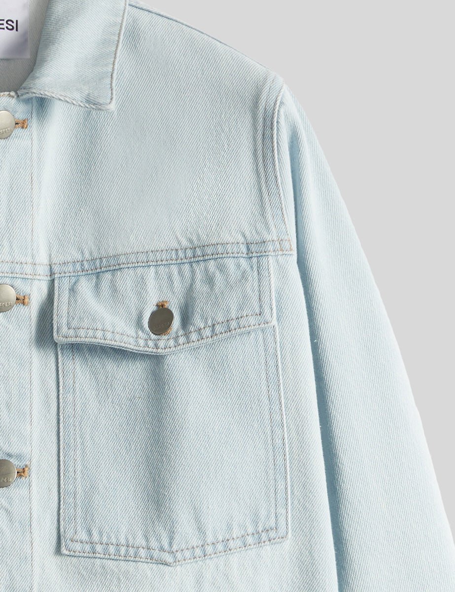 overshirt jeans denim bleached - aspesi - giacca