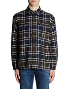 overshirt pablo check blu cacao - selected - giacca