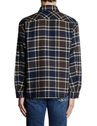 overshirt pablo check blu cacao - selected - giacca
