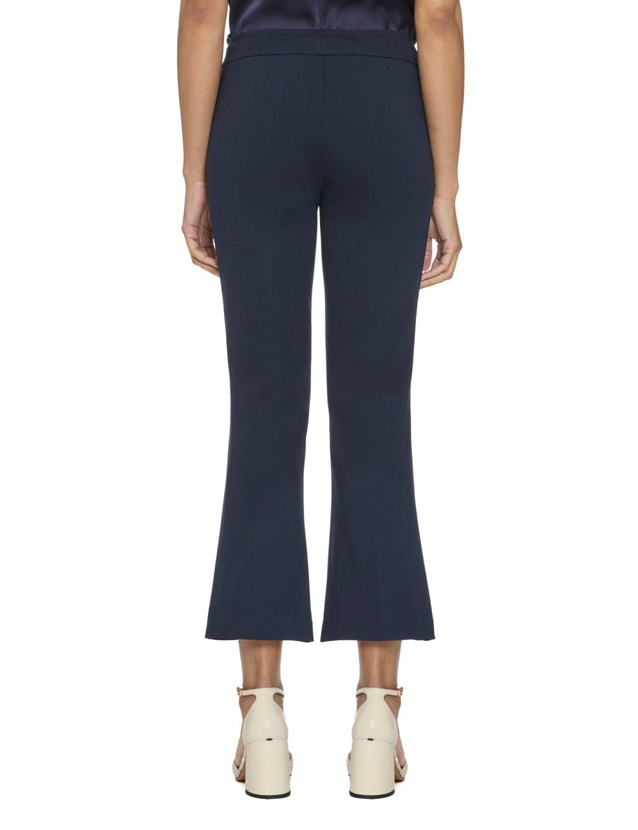 panta zampetta cropped punto milano blu - blufrida - pantalone