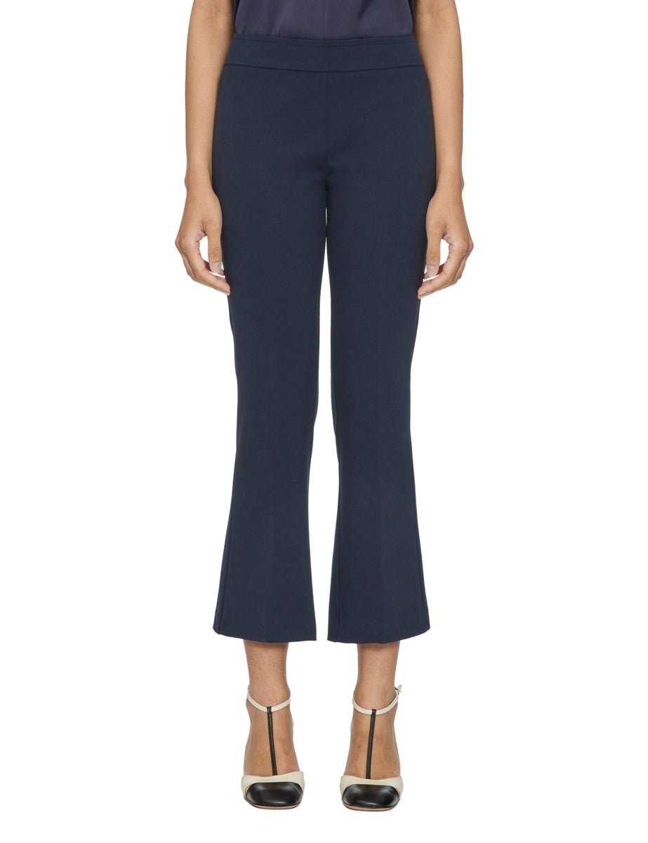 panta zampetta cropped punto milano blu - blufrida - pantalone