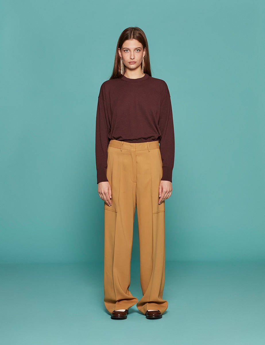 pantacargo stretch crepe cady honey - forte forte - pantalone